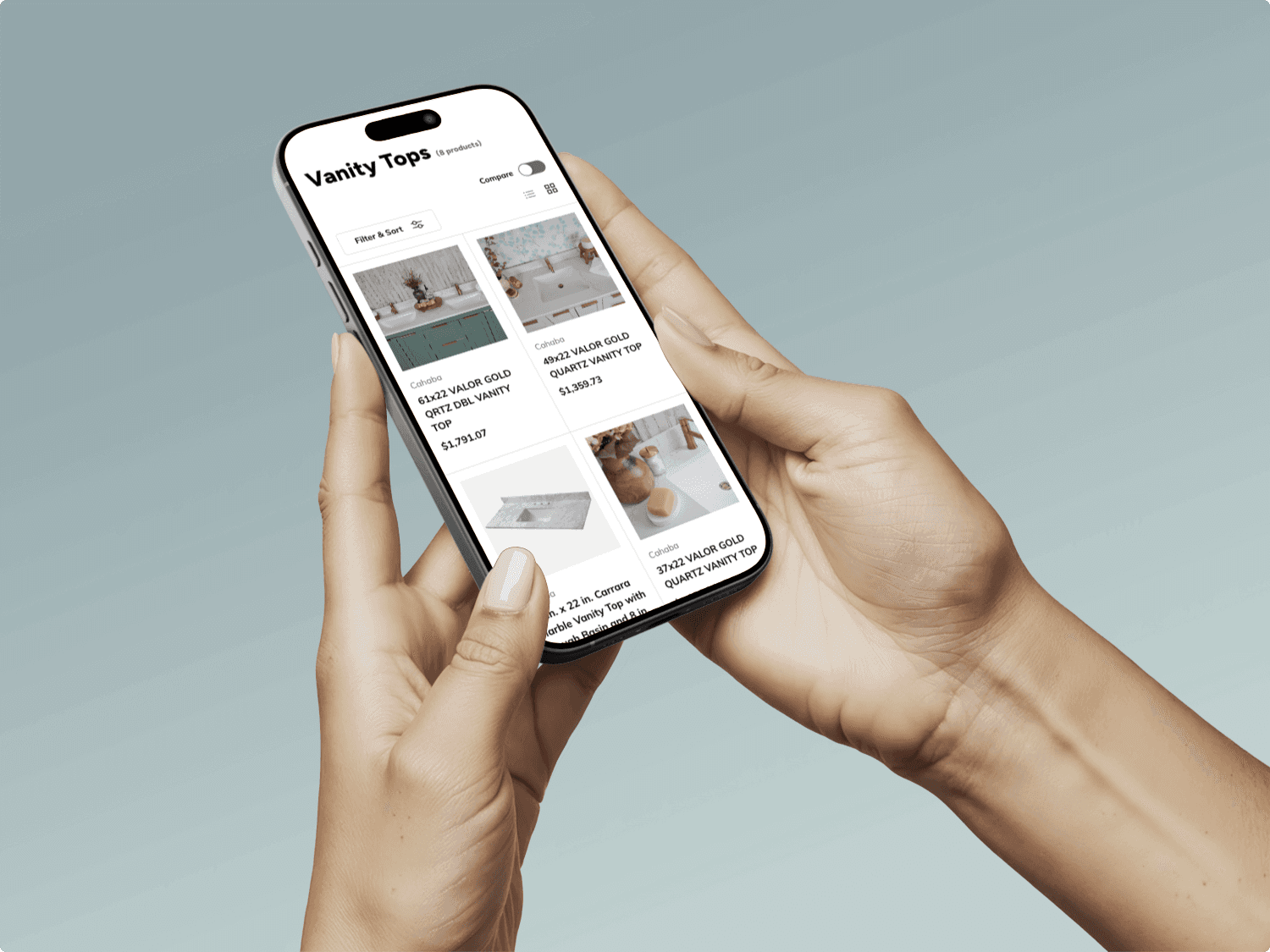 Cahaba Designs mobile experience